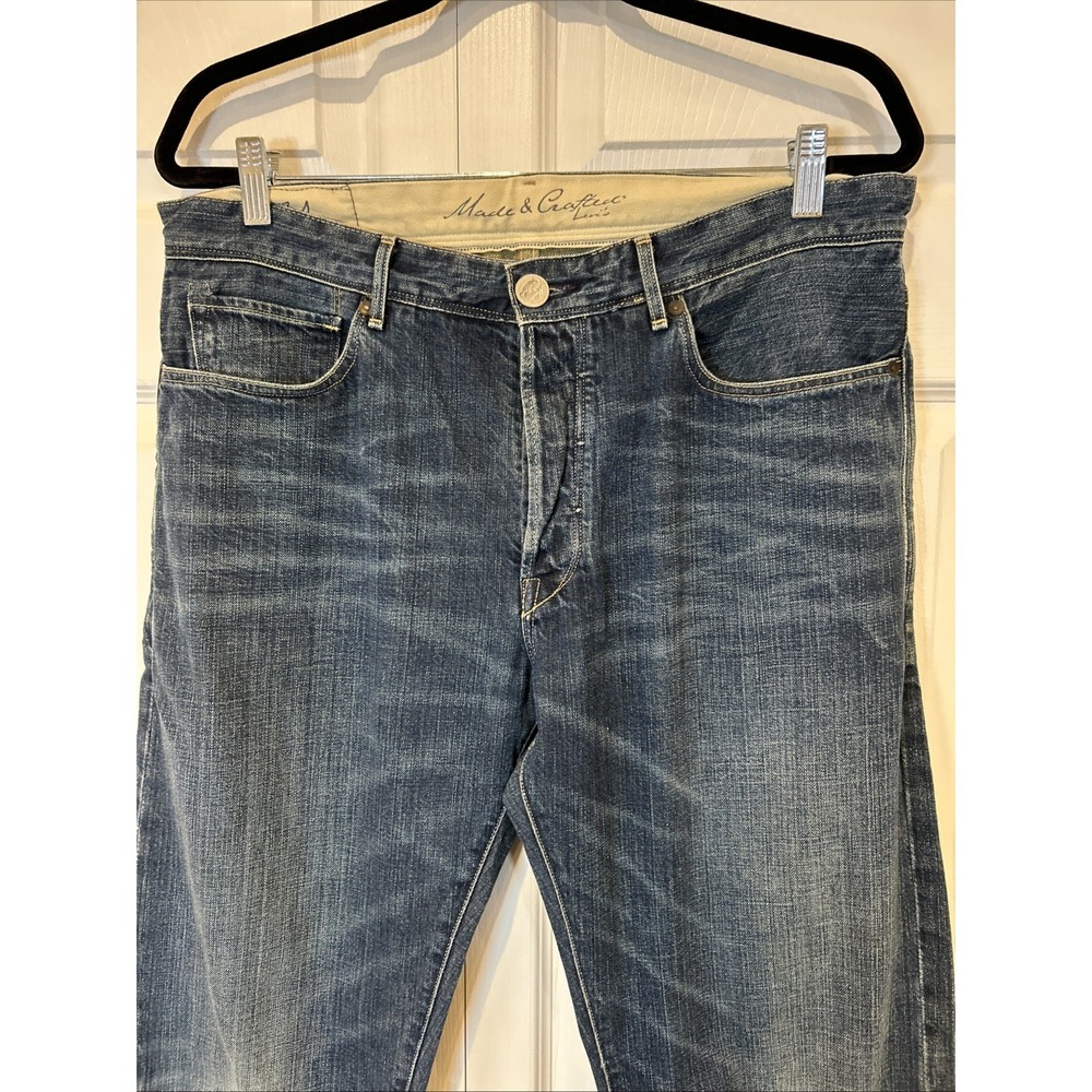 Levis Made Crafted Jeans 32x32 Button Fly Premium Denim‎ Straight Leg Blue - Picture 3 of 12